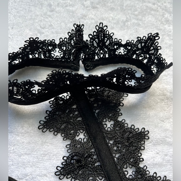 WOW Couture, Whimsigoth Fairy Goth Elegant Lace Body Suit, Medium, Black - Picture 3 of 5